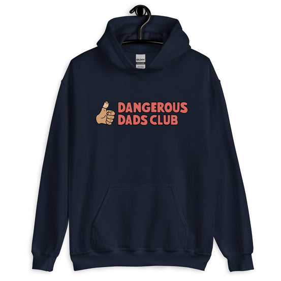 Dangerous Dads Club Hoodie - Red logo - tan thumb