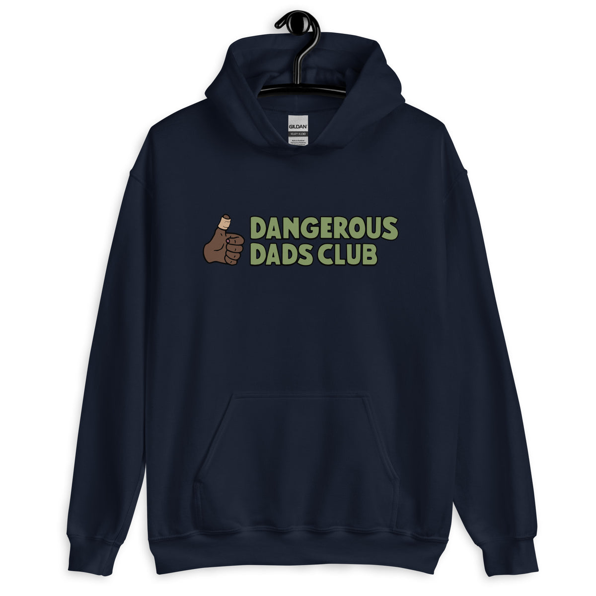 Dangerous Dads Club Hoodie - Green logo - dark thumb