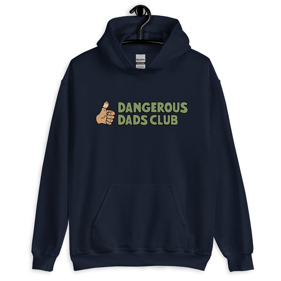 Dangerous Dads Club Hoodie - Green logo - tan thumb