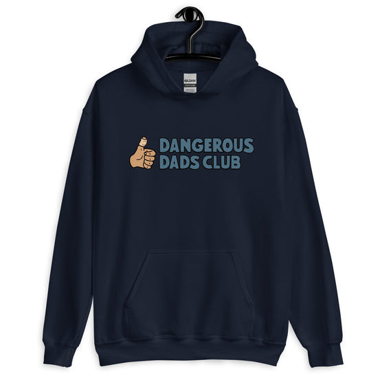 Dangerous Dads Club Hoodie - Blue logo - tan thumb