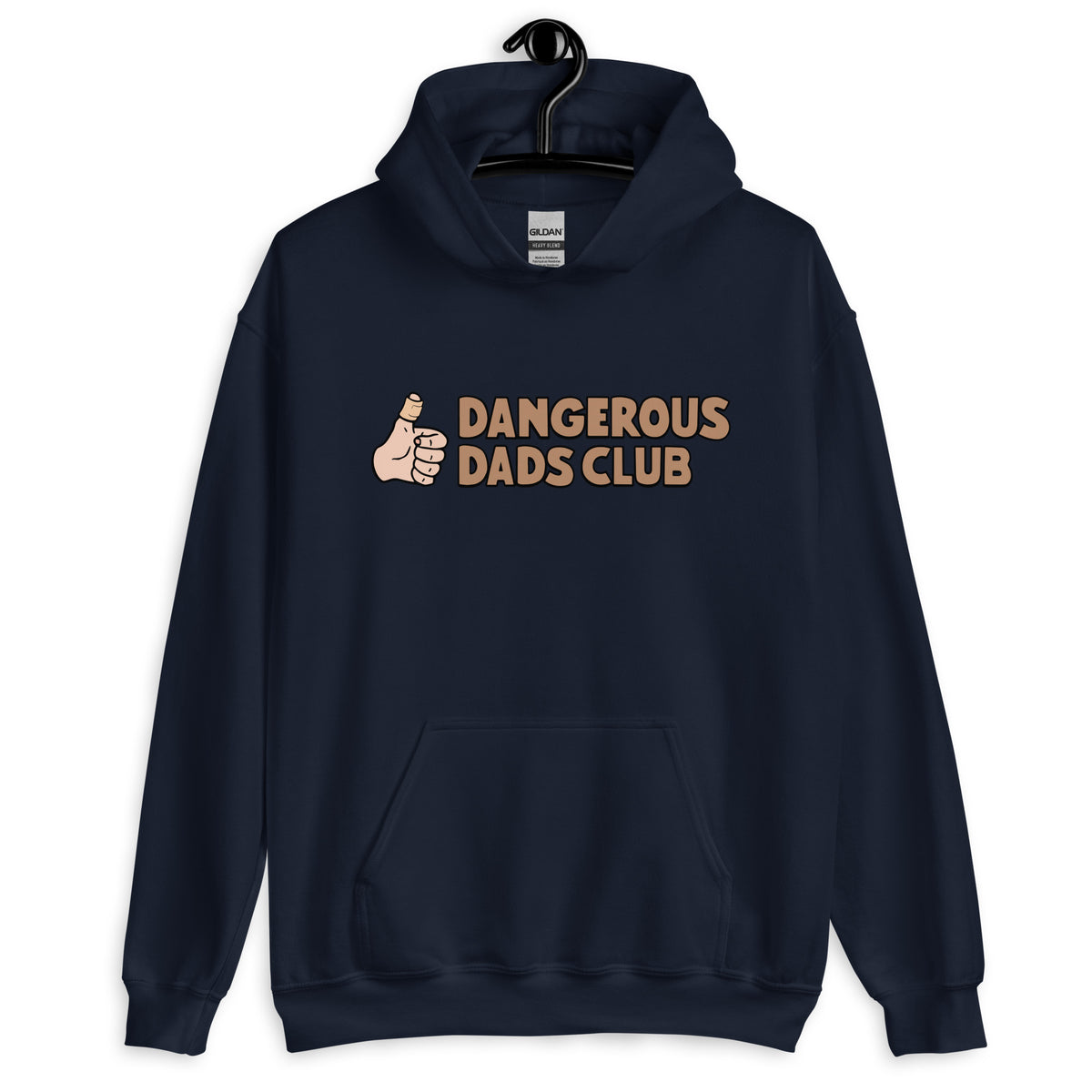 Dangerous Dads Club Hoodie - Brown logo - light thumb
