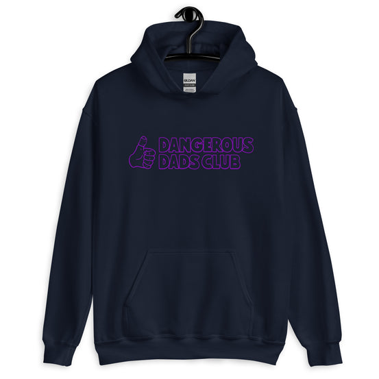 Dangerous Dads Club Hoodie - Purple outline logo