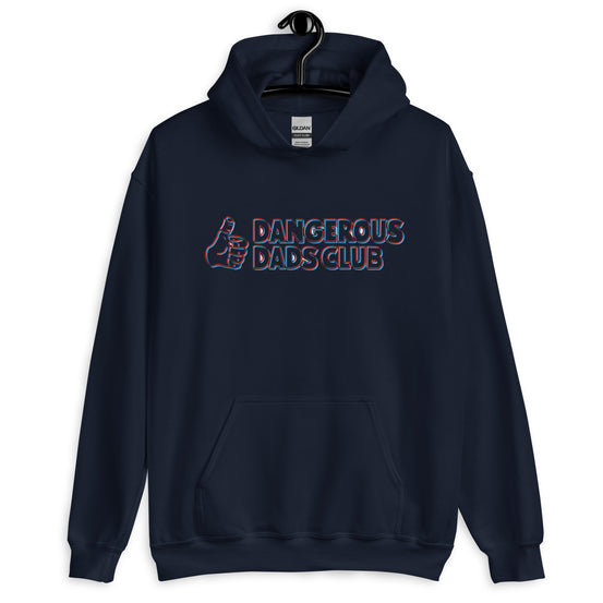 Dangerous Dads Club Hoodie - Red-blue outline logo