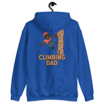 Climbing Black Hair Dark Skin Tone No-Glasses Beard Dad Hoodie