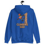 Climbing Blond Hair Dark Skin Tone No-Glasses Beard Dad Hoodie