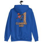 Climbing Brown Hair Dark Skin Tone Glasses Stubble Dad Hoodie