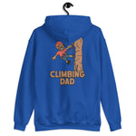 Climbing Brown Hair Tan Skin Tone Glasses Beard Dad Hoodie