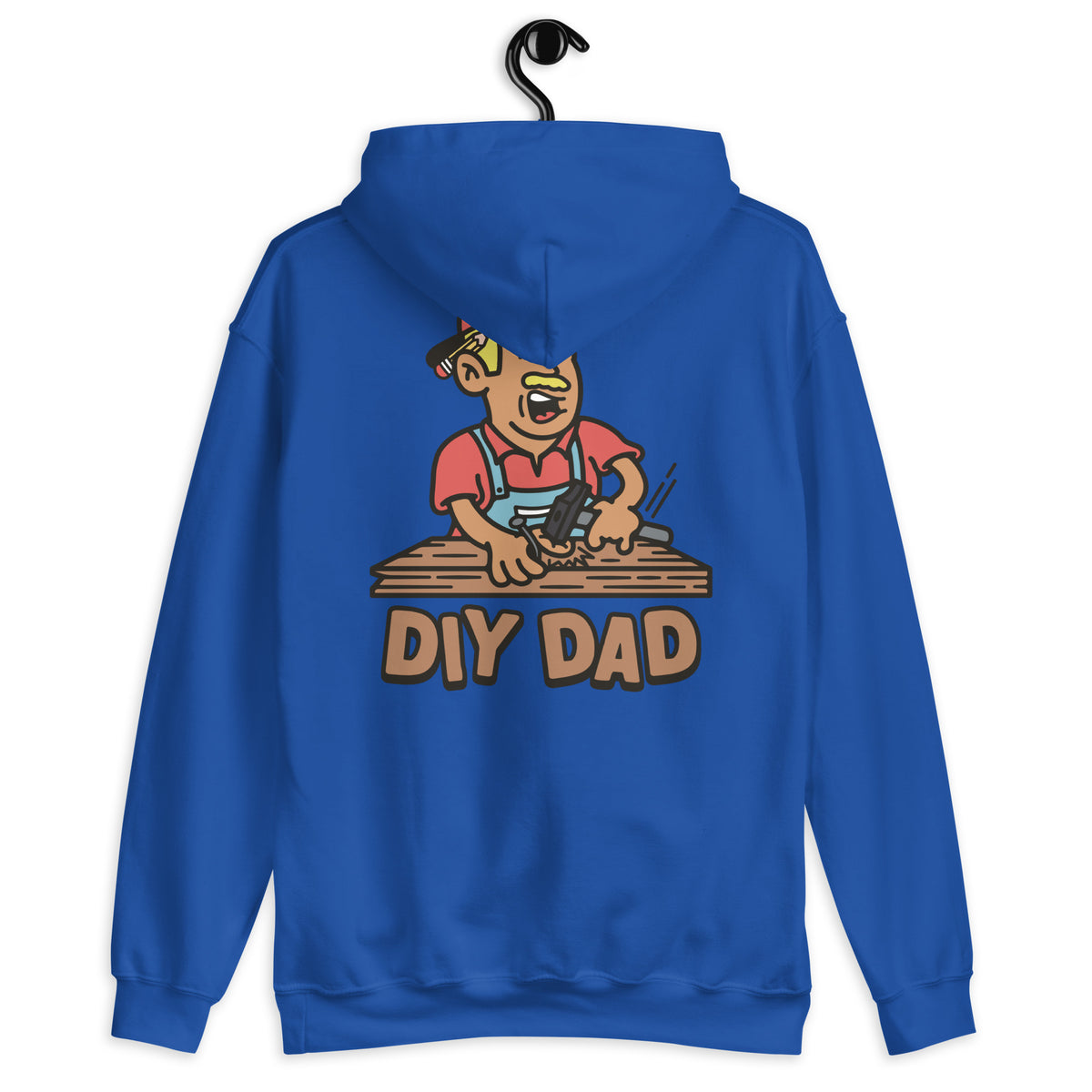 DIY Blond Hair Tan Skin Tone No-Glasses Moustache Dad Hoodie