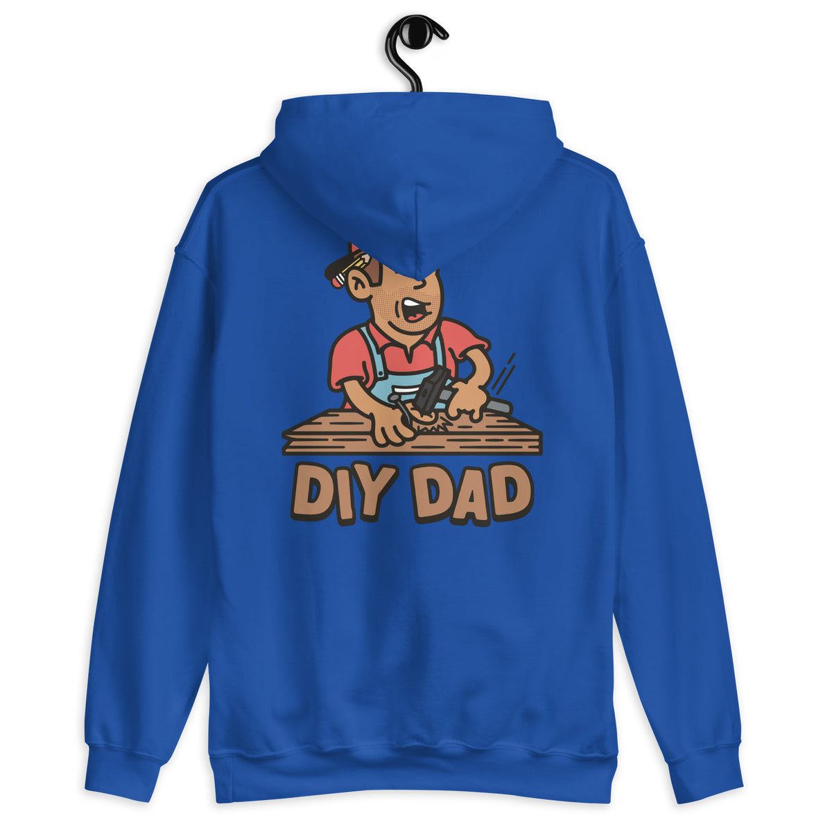 DIY Brown Hair Tan Skin Tone No-Glasses Stubble Dad Hoodie