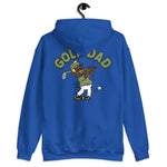 Golf Blond Hair Dark Skin Tone Glasses Moustache Dad Hoodie