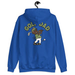 Golf Brown Hair Dark Skin Tone No-Glasses Moustache Dad Hoodie