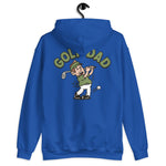 Golf Brown Hair Light Skin Tone No-Glasses Stubble Dad Hoodie