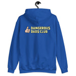 Dangerous Dads Club Hoodie - yellow logo with light thumb