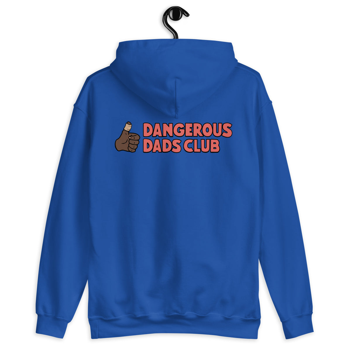 Dangerous Dads Club Hoodie - red logo with dark thumb