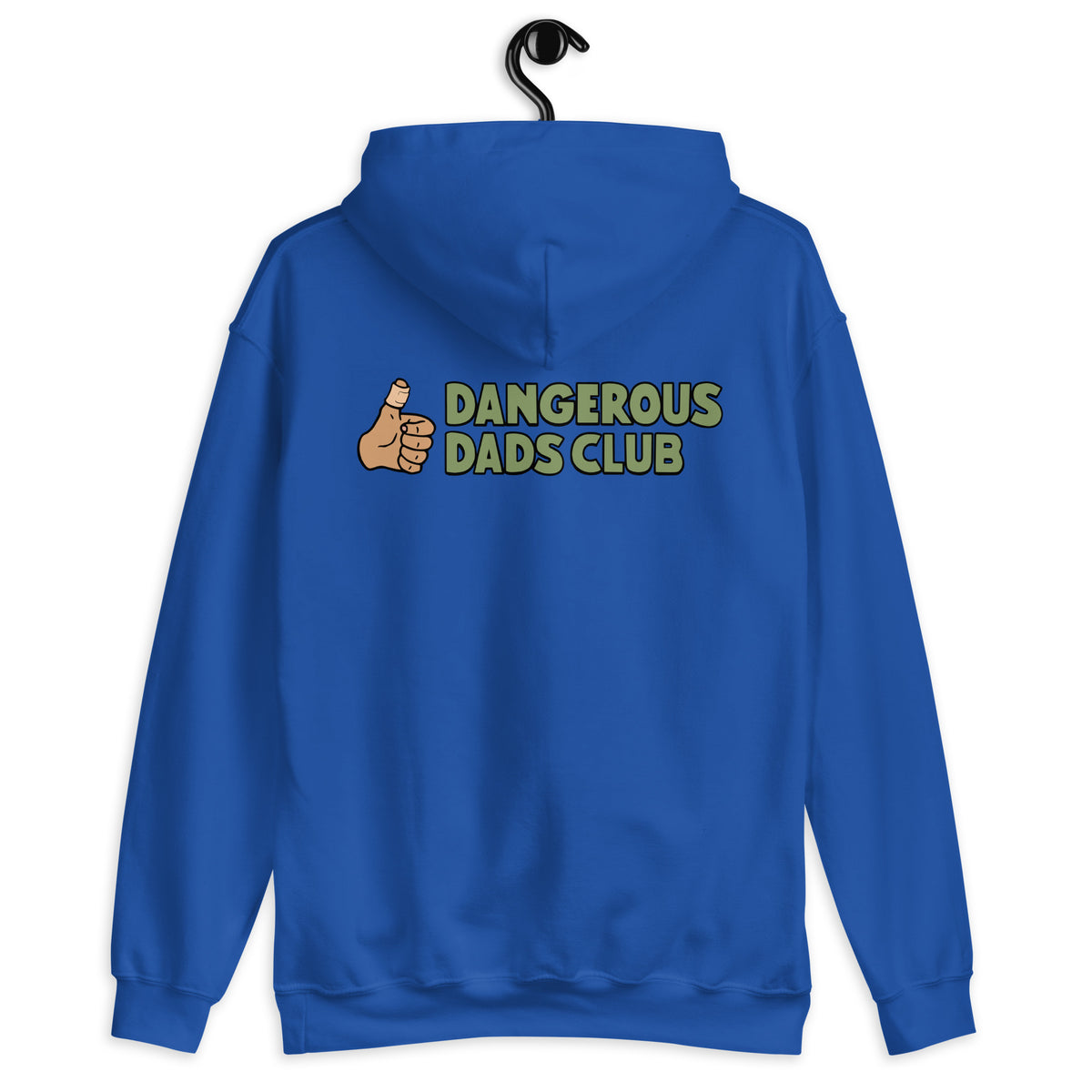 Dangerous Dads Club Hoodie - Green logo with tan thumb