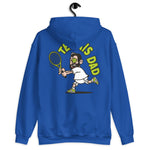 Tennis Black Hair Light Skin Tone No-Glasses Medium Beard Dad Hoodie