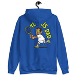 Tennis Black Hair Tan Skin Tone No-Glasses Short Stubble Dad Hoodie