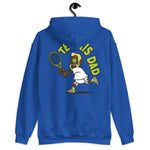 Tennis Blond Hair Dark Skin Tone No-Glasses Medium Beard Dad Hoodie