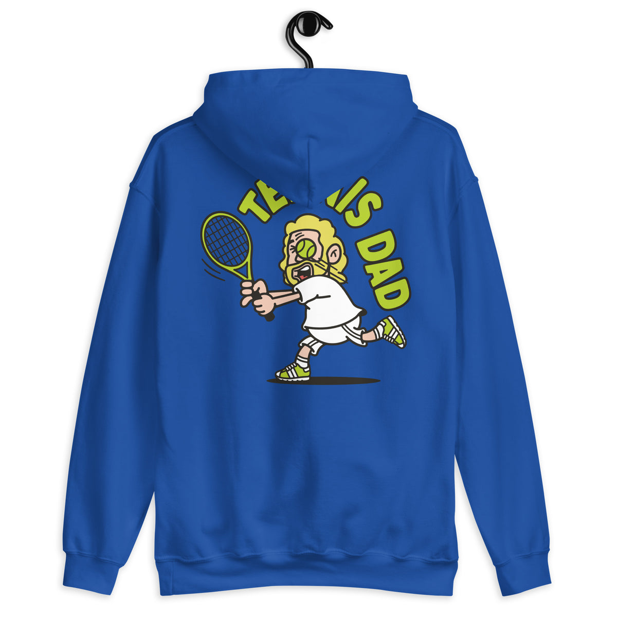 Tennis Blond Hair Light Skin Tone No-Glasses Long Beard Dad Hoodie
