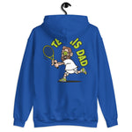 Tennis Brown Hair Light Skin Tone Glasses Medium Beard Dad Hoodie