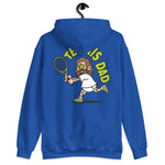 Tennis Brown Hair Light Skin Tone No-Glasses Long Beard Dad Hoodie