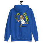 Tennis Brown Hair Light Skin Tone No-Glasses Long Moustache Dad Hoodie