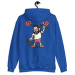 Gym Black Hair Light Skin Tone Glasses Long Beard Dad Hoodie