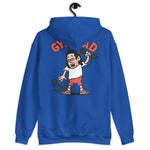 Gym Black Hair Light Skin Tone Glasses Long Stubble Dad Hoodie