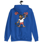 Gym Black Hair Tan Skin Tone Glasses Medium Beard Dad Hoodie