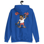 Gym Black Hair Tan Skin Tone Glasses Medium Moustache Dad Hoodie