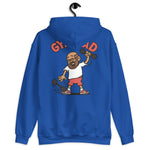 Gym Brown Hair Tan Skin Tone Glasses Bald Beard Dad Hoodie