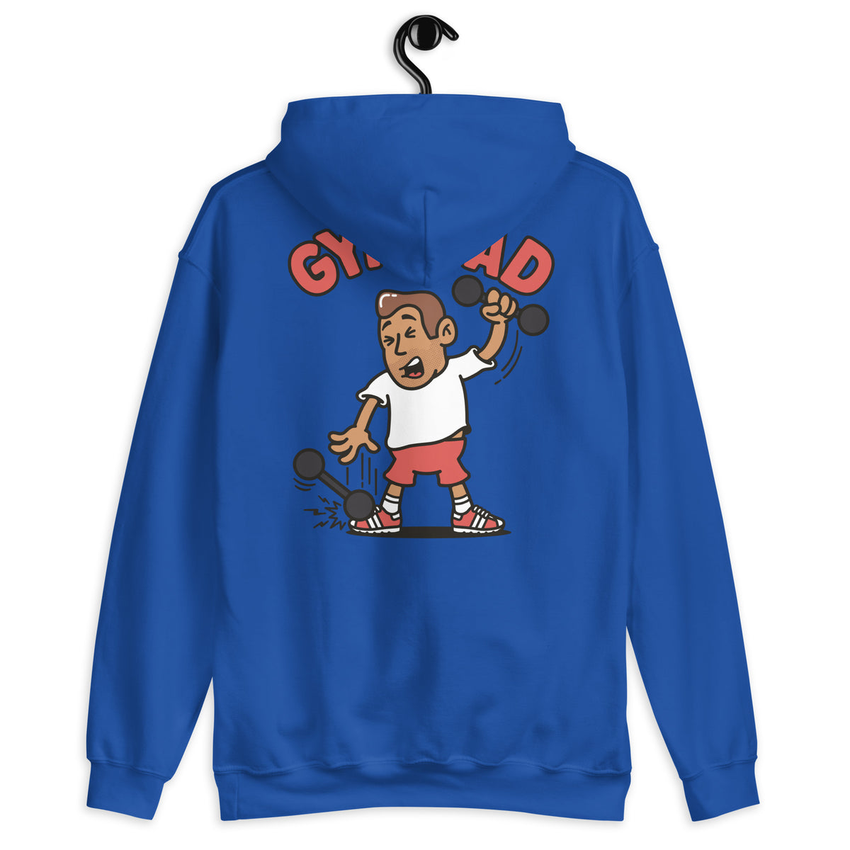 Gym Brown Hair Tan Skin Tone No-Glasses Medium Stubble Dad Hoodie