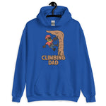 Climbing Blond Hair Dark Skin Tone Glasses Beard Dad Hoodie
