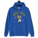 Golf Black Hair Light Skin Tone No-Glasses Moustache Dad Hoodie