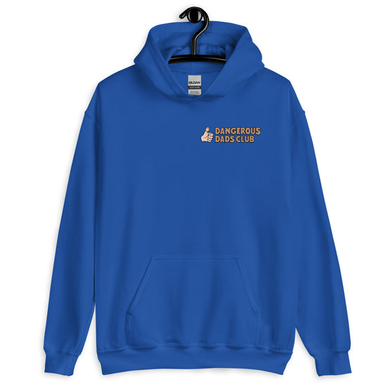 Dangerous Dads Club Hoodie - brown logo with light thumb