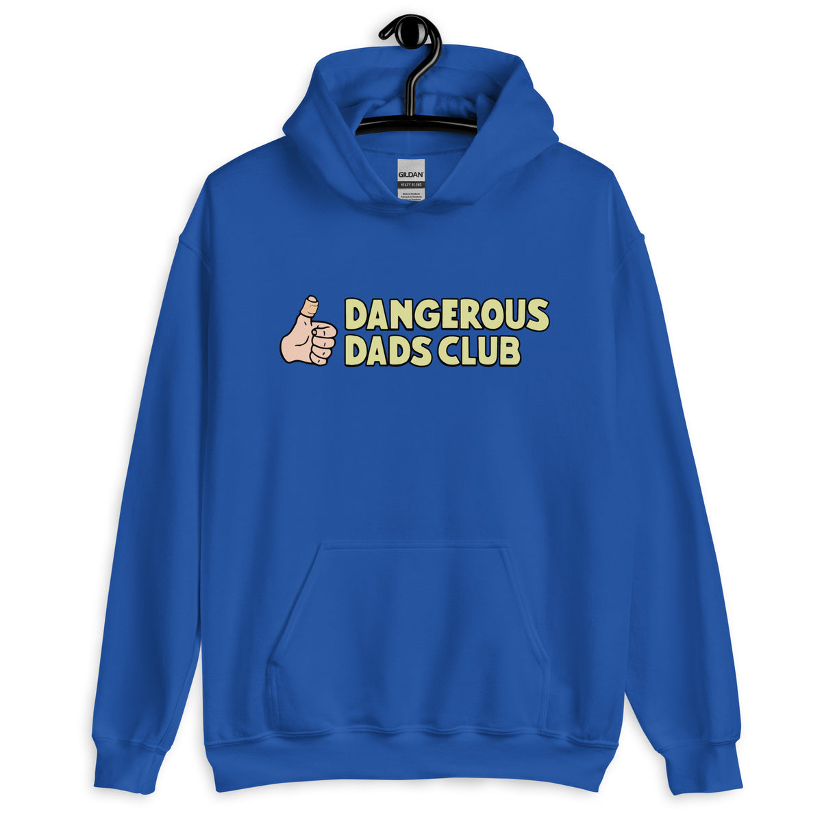 Dangerous Dads Club Hoodie - yellow logo - light thumb