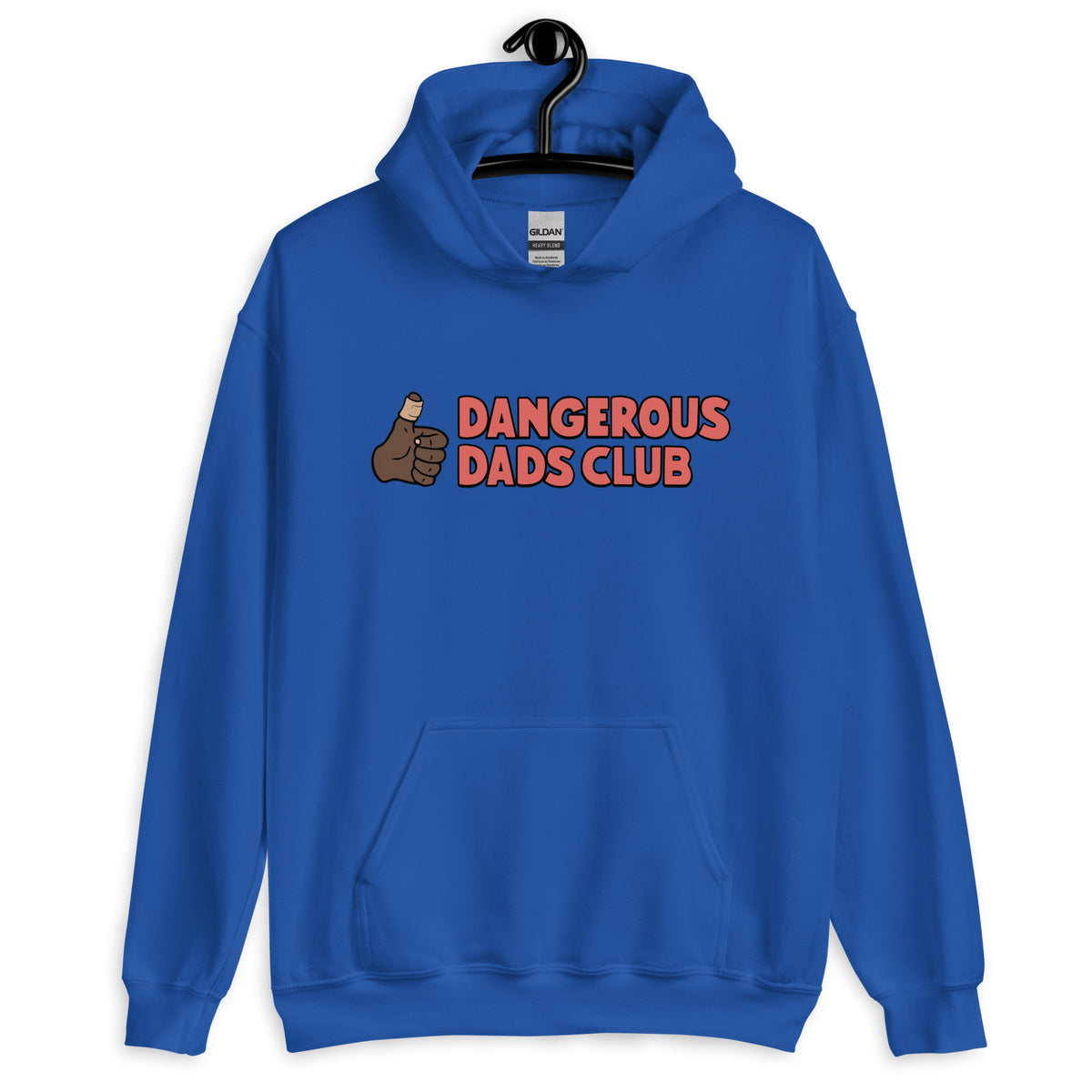 Dangerous Dads Club Hoodie - Red logo - dark thumb