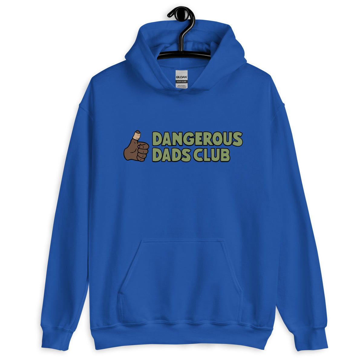 Dangerous Dads Club Hoodie - Green logo - dark thumb