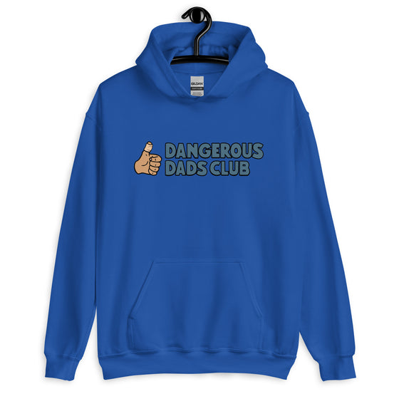 Dangerous Dads Club Hoodie - Blue logo - tan thumb