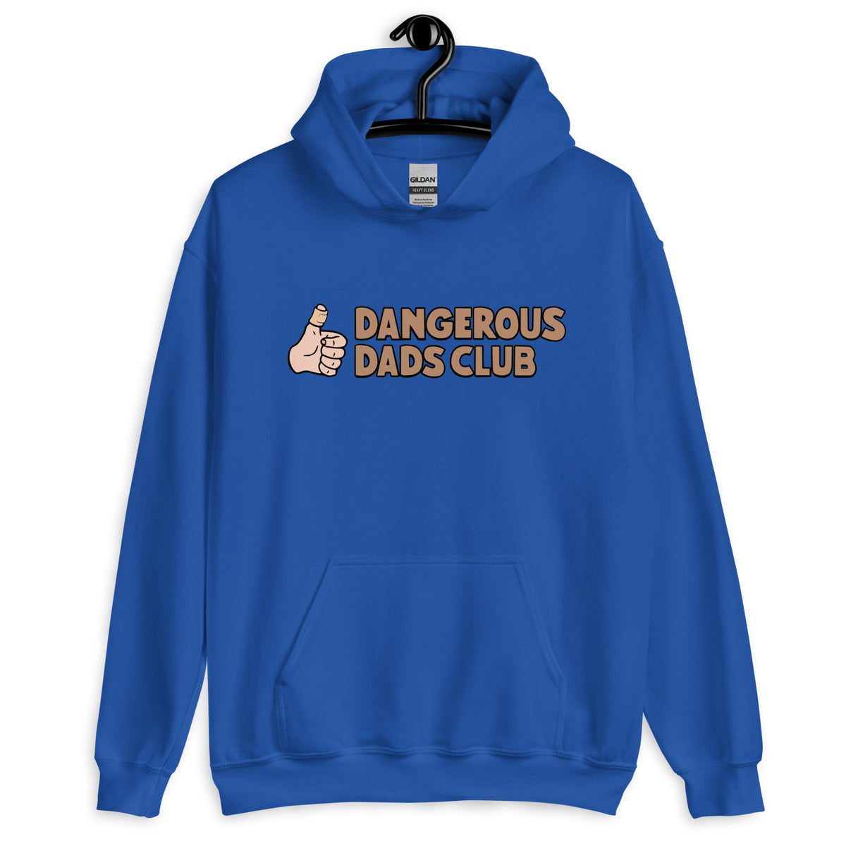 Dangerous Dads Club Hoodie - Brown logo - light thumb