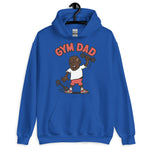 Gym Brown Hair Dark Skin Tone No-Glasses Bald Moustache Dad Hoodie