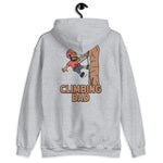 Climbing Black Hair Tan Skin Tone No-Glasses Beard Dad Hoodie