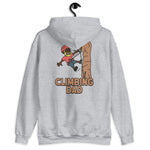 Climbing Blond Hair Dark Skin Tone Glasses Beard Dad Hoodie