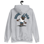 Running Black Hair Dark Skin Tone No-Glasses Beard Dad Hoodie