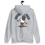 Running Black Hair Tan Skin Tone Glasses Beard Dad Hoodie