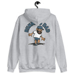 Running Black Hair Tan Skin Tone No-Glasses Beard Dad Hoodie