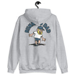 Running Blond Hair Light Skin Tone No-Glasses Beard Dad Hoodie