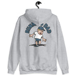 Running Blond Hair Light Skin Tone No-Glasses Stubble Dad Hoodie