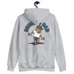 Running Blond Hair Tan Skin Tone No-Glasses Moustache & Chin Beard Dad Hoodie