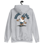 Running Brown Hair Tan Skin Tone Glasses Moustache Dad Hoodie